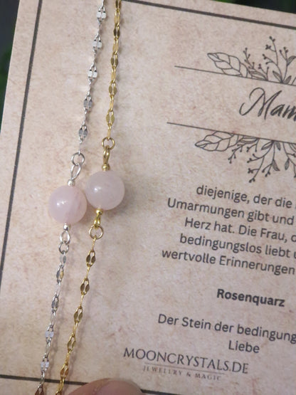 Armband 'Mama' Rosenquarz